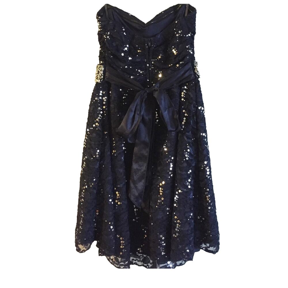 Michelle Strapless Navy Blue Homecoming Dress Size XS - Picture 2 of 4